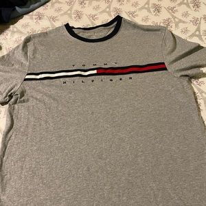 Tommy Hilfiger Men's Logo TShirt Grey Short Sleeve